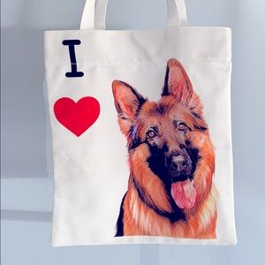 German Shepherd Art Canvas Bag